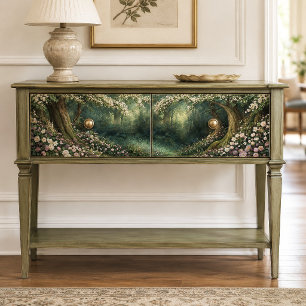 White Blossom Enchanted Woodland Path Decoupage Tissue Paper