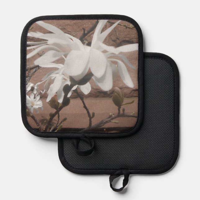 White Blossom Pot Holder (Front/Back)