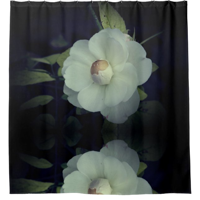 White Blossom Shower Curtain (Front)