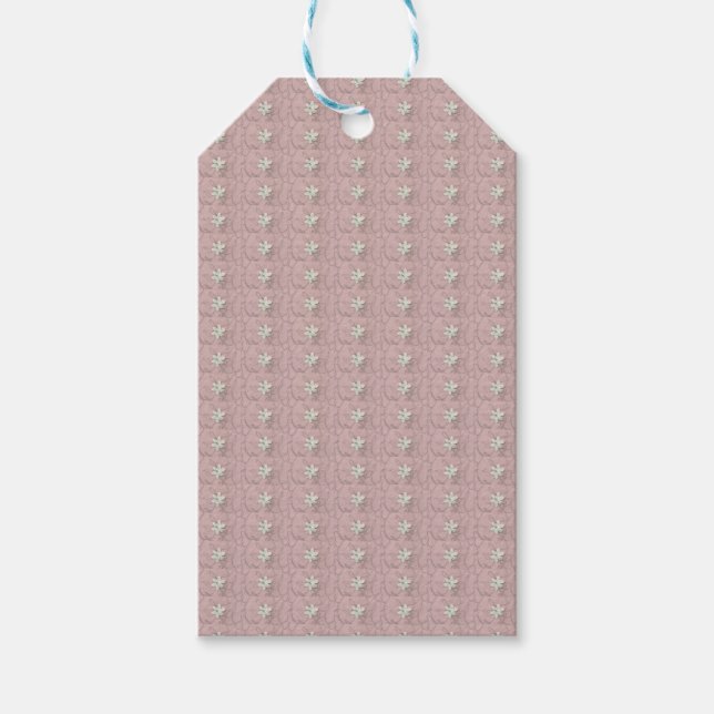 White Blossoms Abstract    Gift Tags (Front)