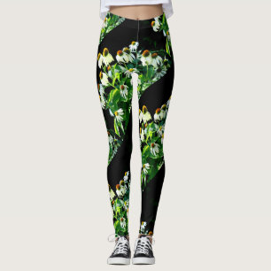 white blossoms black leggings