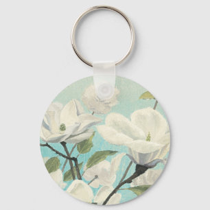 White Blossoms from the South Key Ring