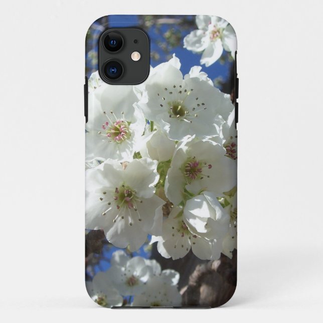 White Blossoms I Ornamental Pear Tree Case-Mate iPhone Case (Back)
