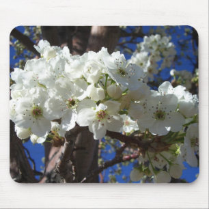 White Blossoms II Spring Flowering Tree Mouse Mat