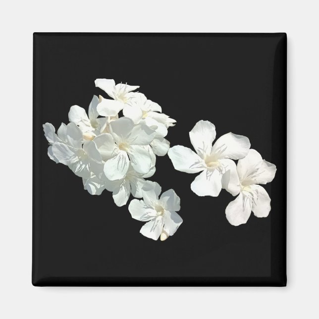 White Blossoms Magnet (Front)