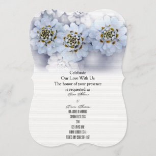 White Blossoms Party Family Friends Wedding Guests Invitation