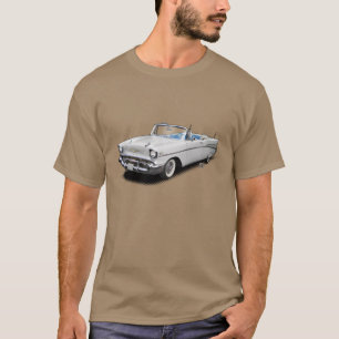 White blue 1957 "bel air" convertible shirt