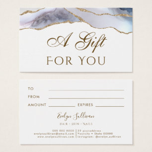 White Blue Agate Gift Card