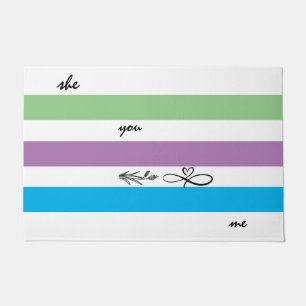 white blue and mat green pattern personalised