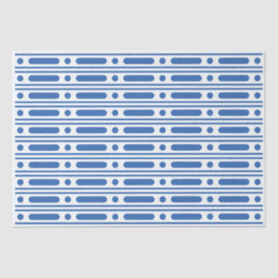 White Blue Bone Inlay Dots Decoupage Paper