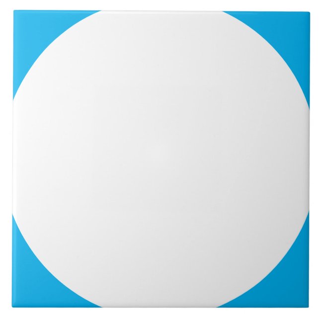 White/Blue Ceramic Tile (Front)