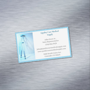 White Blue Crutches Senior Care Equipment Medical  Magnetic Business Card