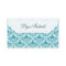 White & Blue Elegant Retro Floral Damask