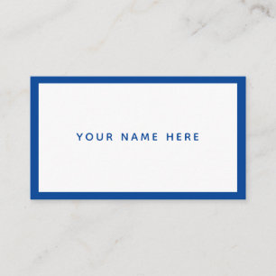 White Blue Modern Minimal Business Card