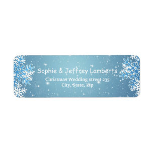 White blue snowflakes on blue Christmas