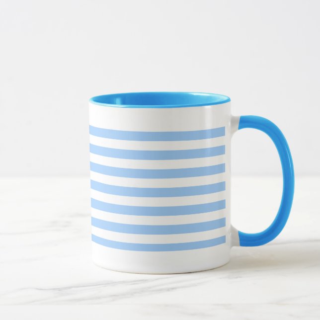 White-Blue Stripes Mug (Right)
