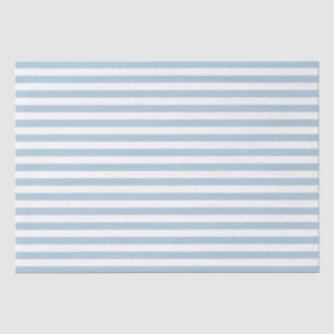 White Blue Stripes Tissue Paper