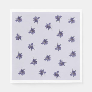 White Blush Pink Lilac Purple Floral Napkins