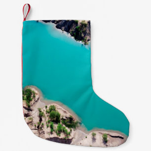 WHITE BOAT ON BLUE SEA WATER DURING DAYTIME SMALL CHRISTMAS STOCKING