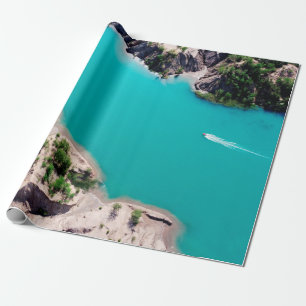 WHITE BOAT ON BLUE SEA WATER DURING DAYTIME WRAPPING PAPER