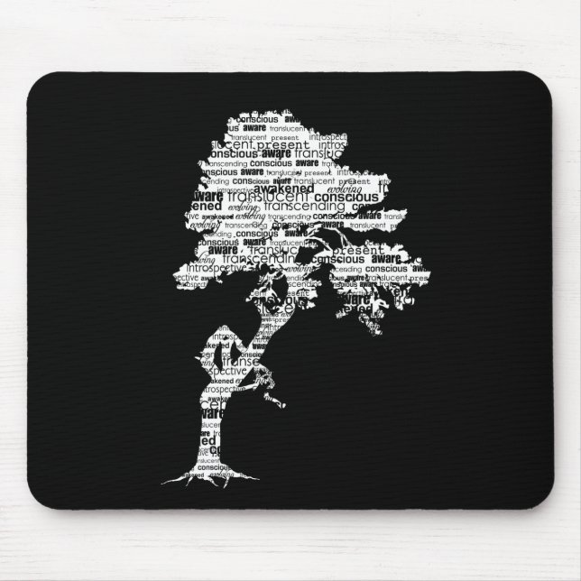 White Bodhi Tree Mousepad (Front)