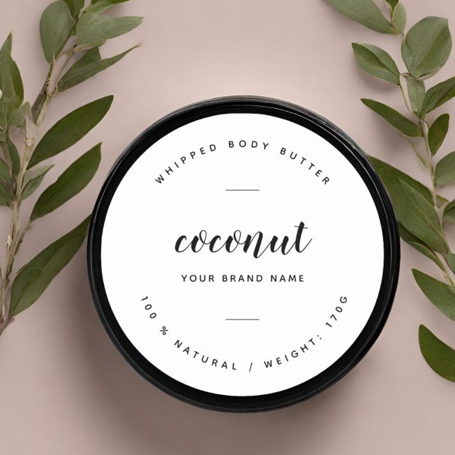 White body butter packaging label (Creator Uploaded)