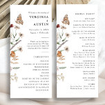 White Boho Wedding Program Programme<br><div class="desc">This stylish & elegant wedding program features gorgeous hand-painted watercolor wildflowers arranged as a lovely bouquet perfect for spring,  summer,  or fall weddings. Find matching items in the White Boho Wildflower Wedding Collection.</div>