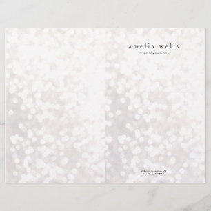 White Bokeh Bi-fold Leaflet Custom Letterhead
