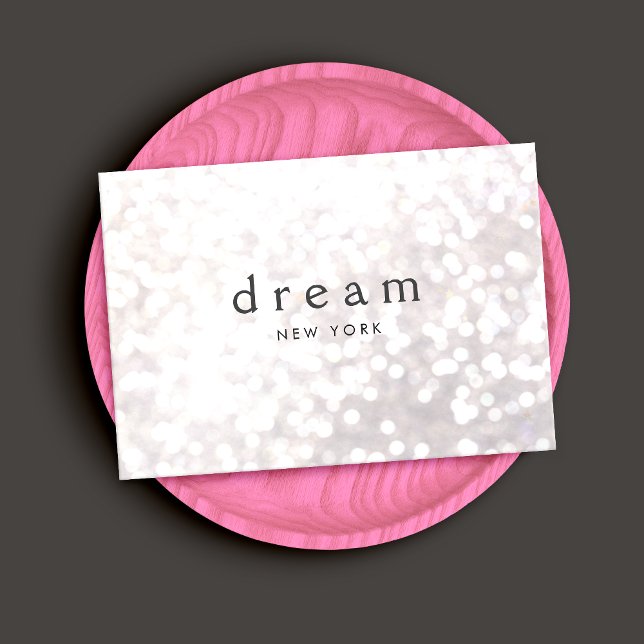 White Bokeh Glitter Modern Event Planner Business Card (Creator Uploaded)