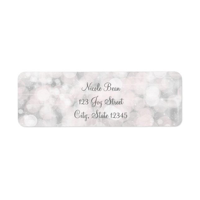 White Bokeh Light Elegant Glam Invitation (Front)