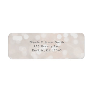 White Bokeh Modern Glamour Chic Party Invitation