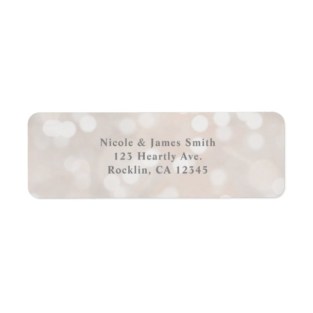 White Bokeh Modern Glamour Chic Party Invitation (Front)