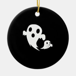 White Boo  Ceramic Tree Decoration
