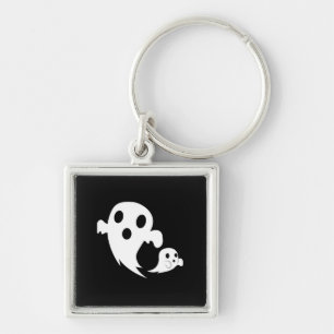White Boo  Key Ring