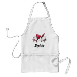 White Bookish Piano Harmony Add Your Given Name Standard Apron
