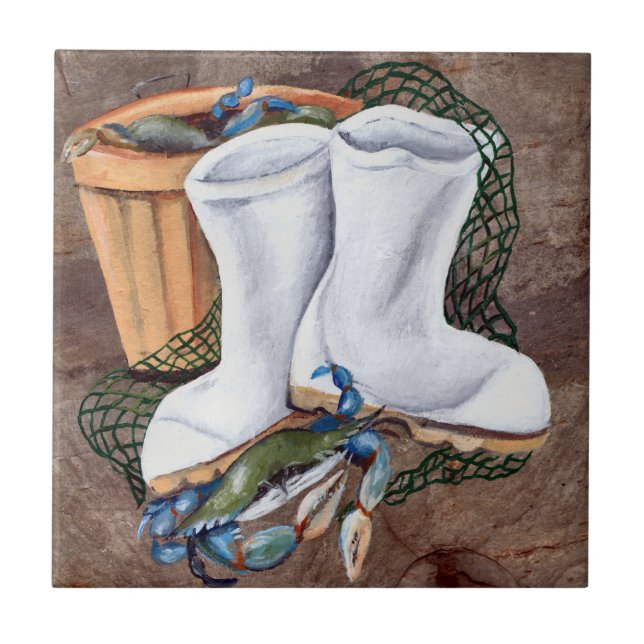 White Boots and Crabs Tile (Front)