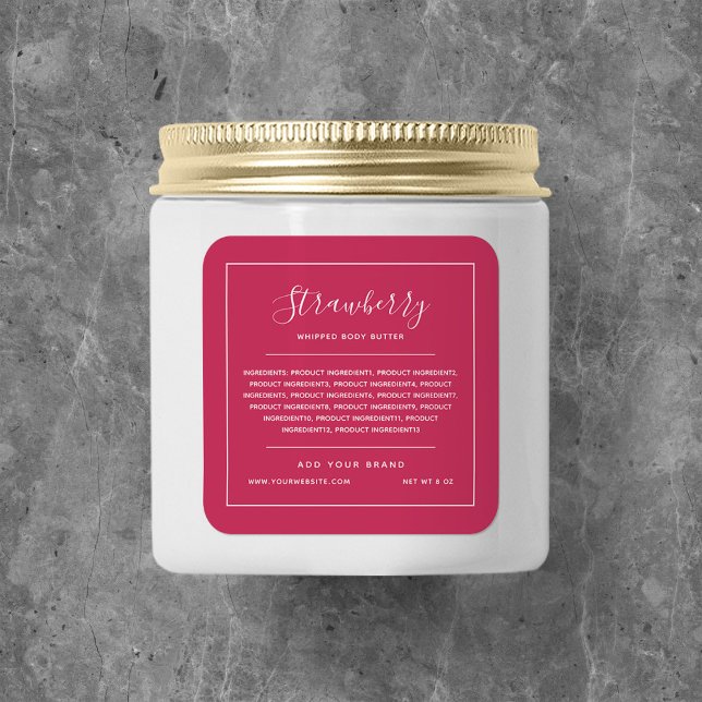 White Border Custom Colour Ingredients List Label (Creator Uploaded)