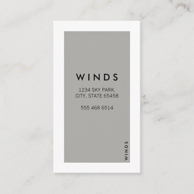 White Border (Grey) Business Card (Front)