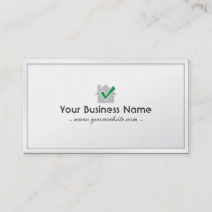 White Border House Inspections Business Card