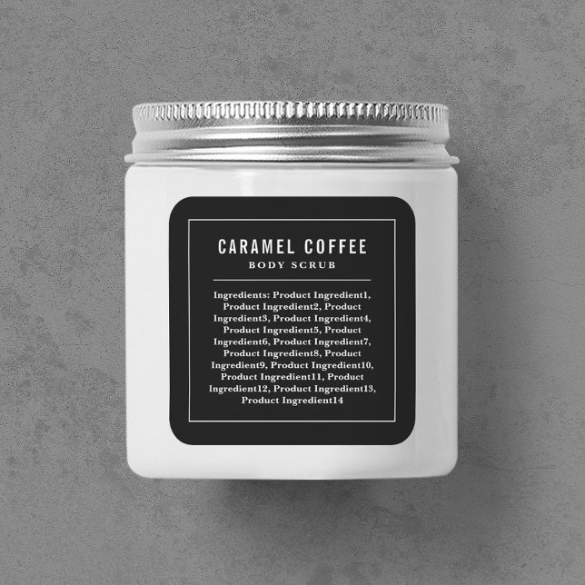 White Border Lines Custom Colour Ingredients Label (Creator Uploaded)