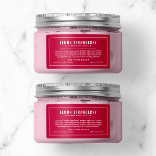 White Border & Lines Editable Color Ingredients Label