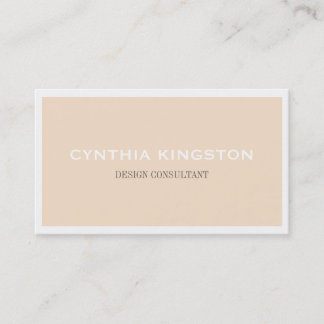 White border simply elegant dull pink professional business card