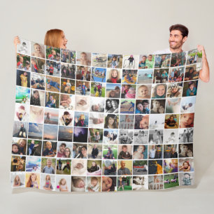 White Borders 108 Photos Art Quotes Anything Goes Fleece Blanket