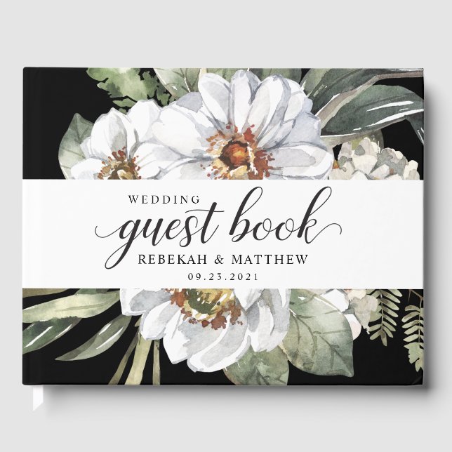 White Botanical Bohemian | Guest book (Front)