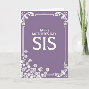 White Botanical Mothers Day Card