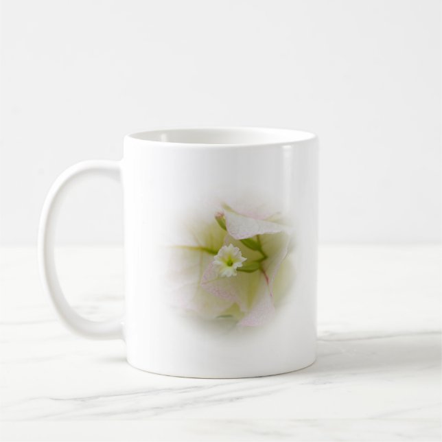 White Bougainvillea Coffee Mug (Left)