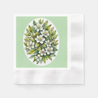 White Bouquet Napkin