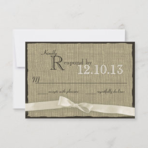 White Bow and Burlap Wedding Response