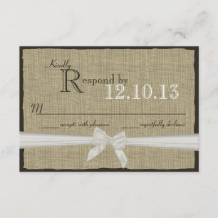 White Bow and Burlap Wedding Response