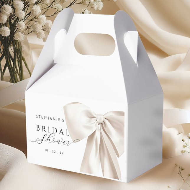 White Bow Bridal Shower Favour Box (Creator Uploaded)